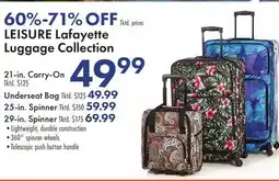 Boscov's LEISURE Lafayette Luggage Collection offer