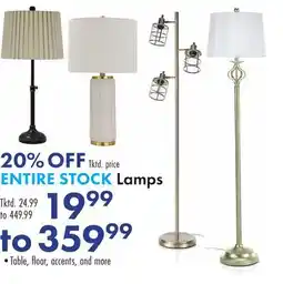 Boscov's ENTIRE STOCK Lamps offer