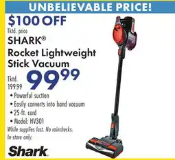 Boscov's SHARK Rocket Lightweight Stick Vacuum offer