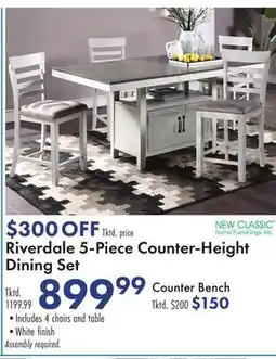 Boscov's Riverdale 5-Piece Counter-Height Dining Set offer