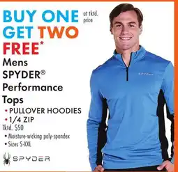 Boscov's Mens SPYDER Performance Tops offer