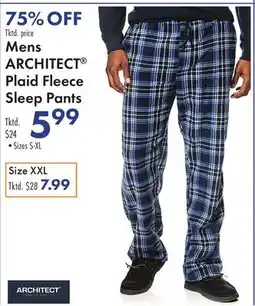 Boscov's Mens ARCHITECT Plaid Fleece Sleep Pants offer
