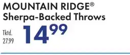 Boscov's MOUNTAIN RIDGE Sherpa-Backed Throws offer