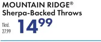 Boscov's MOUNTAIN RIDGE Sherpa-Backed Throws offer