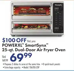 Boscov's POWERXL SmartSynx 25-qt. Dual-Door Air Fryer Oven offer