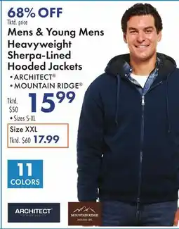 Boscov's Mens & Young Mens Heavyweight Sherpa-Lined Hooded Jackets offer