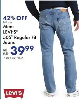 Boscov's Mens LEVI'S 505 Regular Fit Jeans offer