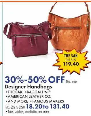 Boscov's Designer Handbags offer