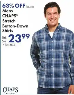Boscov's Mens CHAPS Stretch Button-Down Shirts offer