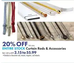 Boscov's ENTIRE STOCK Curtain Rods & Accessories offer
