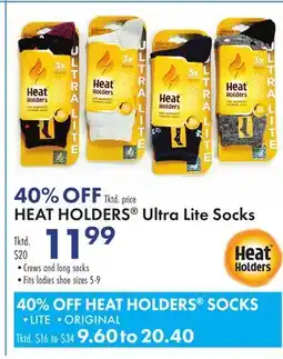 Boscov's HEAT HOLDERS Ultra Lite Socks offer