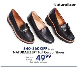 Boscov's NATURALIZER Fall Casual Shoes offer