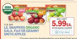 Kings Food Markets LIL SNAPPERS ORGANIC GALA, FUJI OR GRANNY SMITH APPLES offer