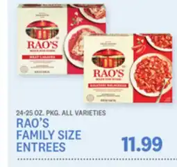 Kings Food Markets RAO'S FAMILY SIZE ENTREES offer