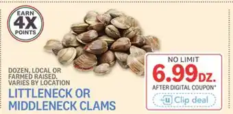 Kings Food Markets LITTLENECK OR MIDDLENECK CLAMS offer