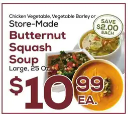 DeCicco & Sons Chicken Vegetable, Vegetable Barley or Store-Made Butternut Squash Soup offer