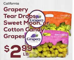 DeCicco & Sons Grapery Tear Drops, Sweet Moon, or Cotton Candy Grapes offer