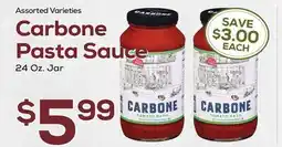 DeCicco & Sons Carbone Pasta Sauce offer