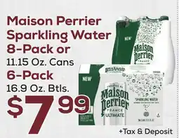 DeCicco & Sons Maison Perrier Sparkling Water 8 - Pack or 11.15 Oz offer