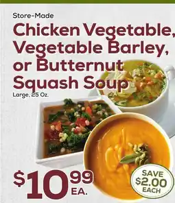 DeCicco & Sons Chicken Vegetable, Vegetable Barley, or Butternut Squash Soup offer