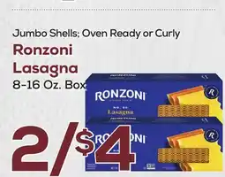 DeCicco & Sons Ronzoni Lasagna offer