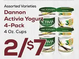 DeCicco & Sons Dannon Activia Yogurt 4-Pack offer