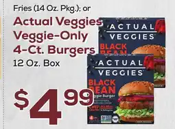 DeCicco & Sons Actual Veggies Veggie-Only 4-Ct. Burgers offer