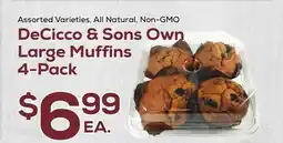 DeCicco & Sons DeCicco & Sons Own Large Muffins 4-Pack offer