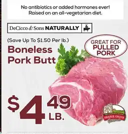 DeCicco & Sons Boneless Pork Butt offer