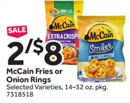 Stop&Shop McCain Fries or Onion Rings offer