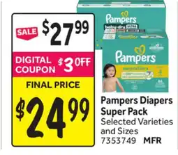 Stop&Shop Pampers Diapers Super Pack offer