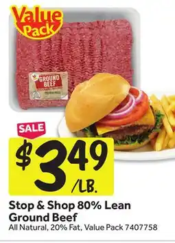 Stop&Shop Stop & Shop 80% Lean Ground Beef offer