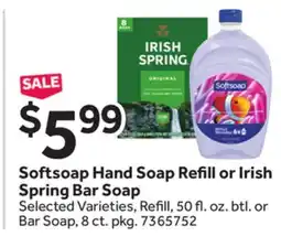 Stop&Shop Softsoap Hand Soap Refill or Irish Spring Bar Soap offer