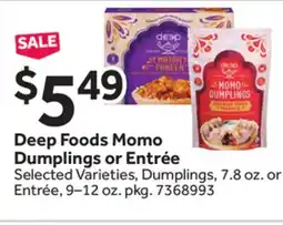 Stop&Shop Deep Foods Momo Dumplings or Entrée offer
