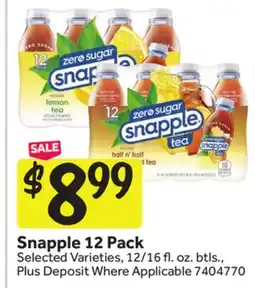 Stop&Shop Snapple 12 Pack offer