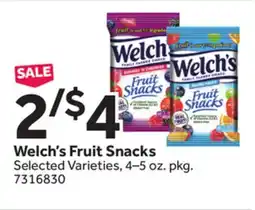 Stop&Shop Welch's Fruit Snacks offer