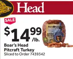 Stop&Shop Boar's Head Pitcraft Turkey offer