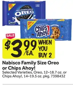 Stop&Shop Nabisco Family Size Oreo or Chips Ahoy! offer