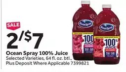 Stop&Shop Ocean Spray 100% Juice offer