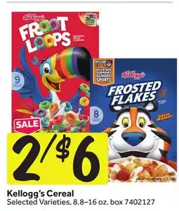 Stop&Shop Kellogg's Cereal offer