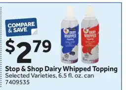 Stop&Shop Stop & Shop Dairy Whipped Topping offer