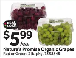 Stop&Shop Nature's Promise Organic Grapes offer
