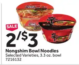 Stop&Shop Nongshim Bowl Noodles offer