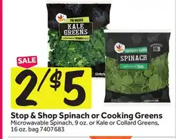 Stop&Shop Stop & Shop Spinach or Cooking Greens offer