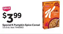 Stop&Shop Special K Pumpkin Spice Cereal offer