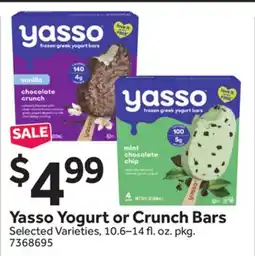 Stop&Shop Yasso Yogurt or Crunch Bars offer
