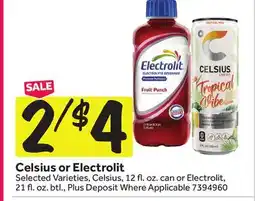 Stop&Shop Celsius or Electrolit offer