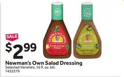Stop&Shop Newman's Own Salad Dressing offer