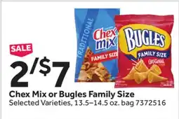 Stop&Shop Chex Mix or Bugles Family Size offer