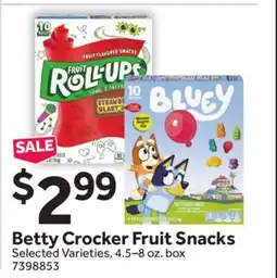 Stop&Shop Betty Crocker Fruit Snacks offer